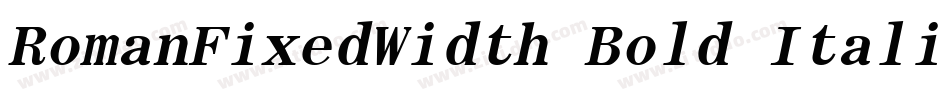 RomanFixedWidth Bold Italic字体转换
